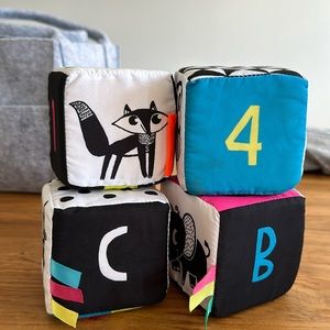 Set of 4 Manhattan Toy Wimmer-Ferguson Mind Cubes Soft Baby Activity Toy